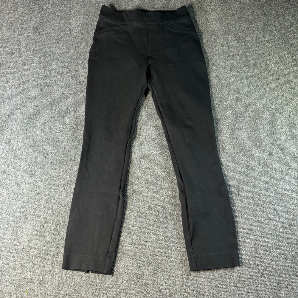 Spanx The Perfect Pant Backline Ankle Slim Straight Leg Black Pants Womens XS